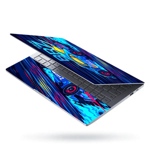 Subaru BRZ Blue Racing Laptop Skin - View 3