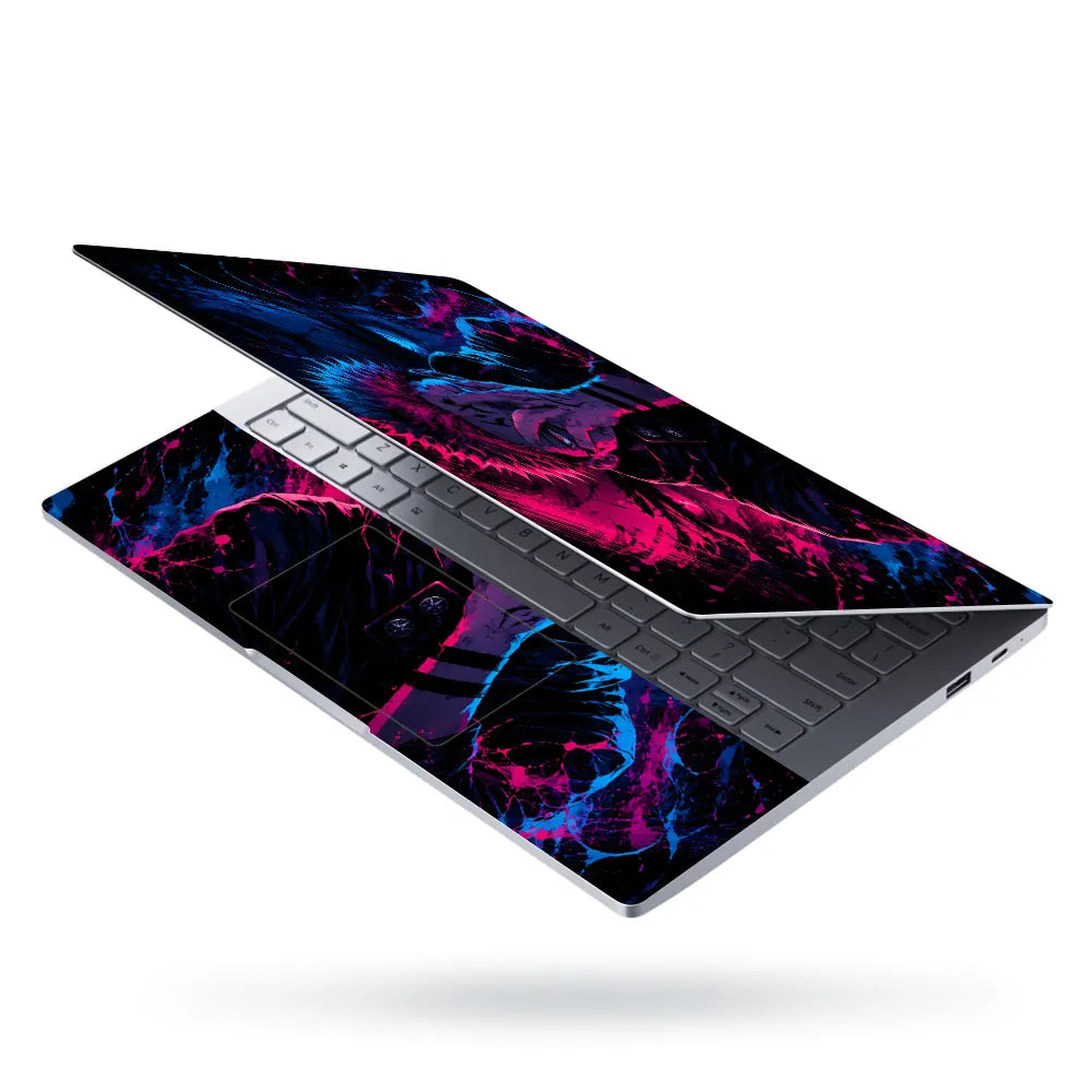 Sukuna Pink Blue Splash Laptop Skin - View 3