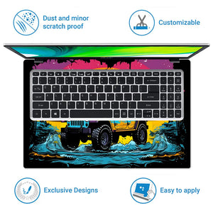 Sunset Adventure Jeep Laptop Skin - View 5