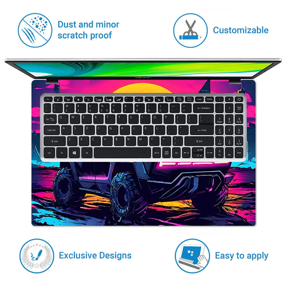 Sunset Skyline Cruise Laptop Skin - View 5