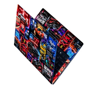 Supercar Neon Poster Collage Laptop Skin - View 2