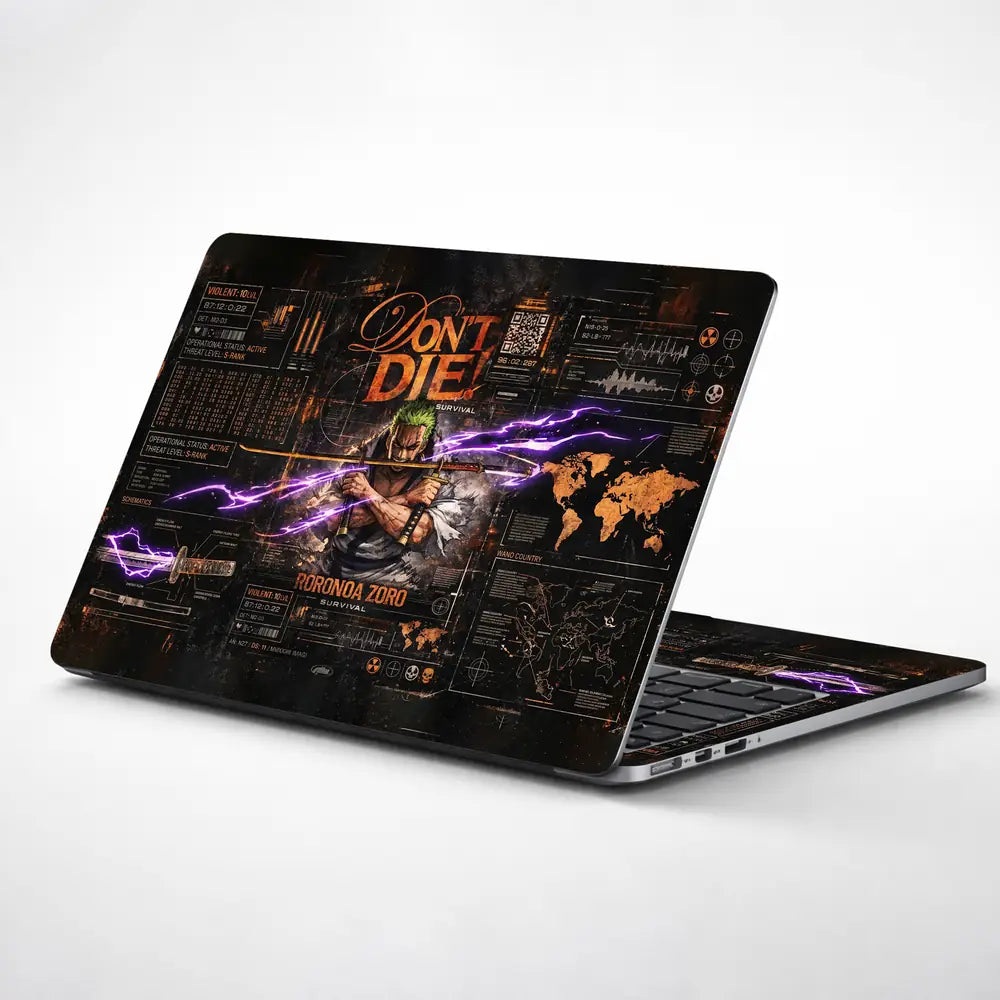 Survival Theme With Roronoa Zoro Laptop Skin - View 1