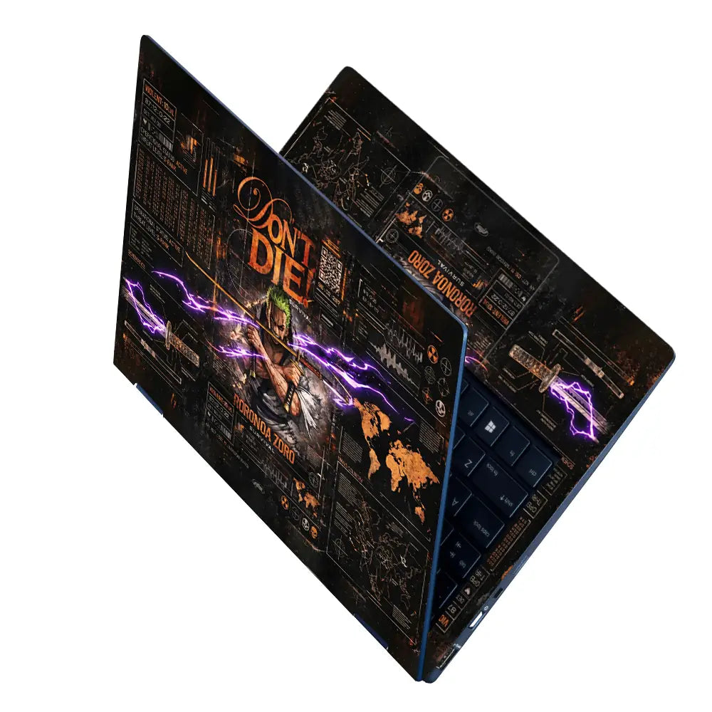 Survival Theme With Roronoa Zoro Laptop Skin - View 2