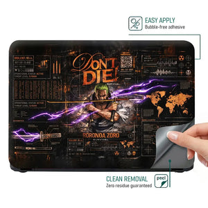 Survival Theme With Roronoa Zoro Laptop Skin - View 4