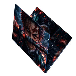 Tanjiro Bloody Sword Rain Laptop Skin - View 2