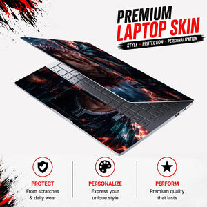 Tanjiro Bloody Sword Rain Laptop Skin - View 3