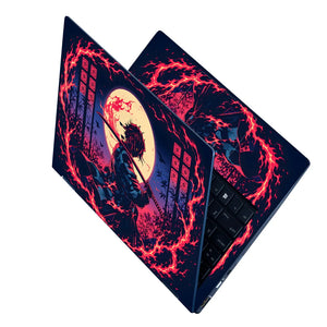 Tanjiro Fire Ring Red Moon Laptop Skin - View 2