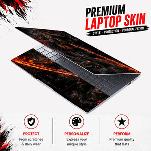 Tanjiro Fire Sword Dragon Laptop Skin - View 3
