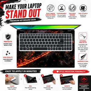 Tanjiro Fire Sword Dragon Laptop Skin - View 5