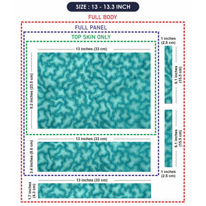 Teal Organic Blob Pattern Laptop Skin - View 6