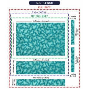 Teal Organic Blob Pattern Laptop Skin - View 7