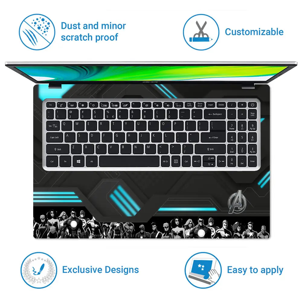 Tech Avengers Laptop Skin - View 5