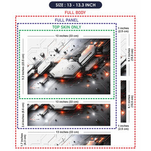 Tech Circuit Board Orange Laptop Skin - View 6