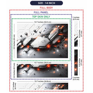 Tech Circuit Board Orange Laptop Skin - View 7