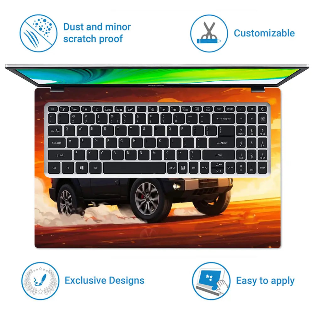 Thar Jeep Off-Road Laptop Skin - View 5