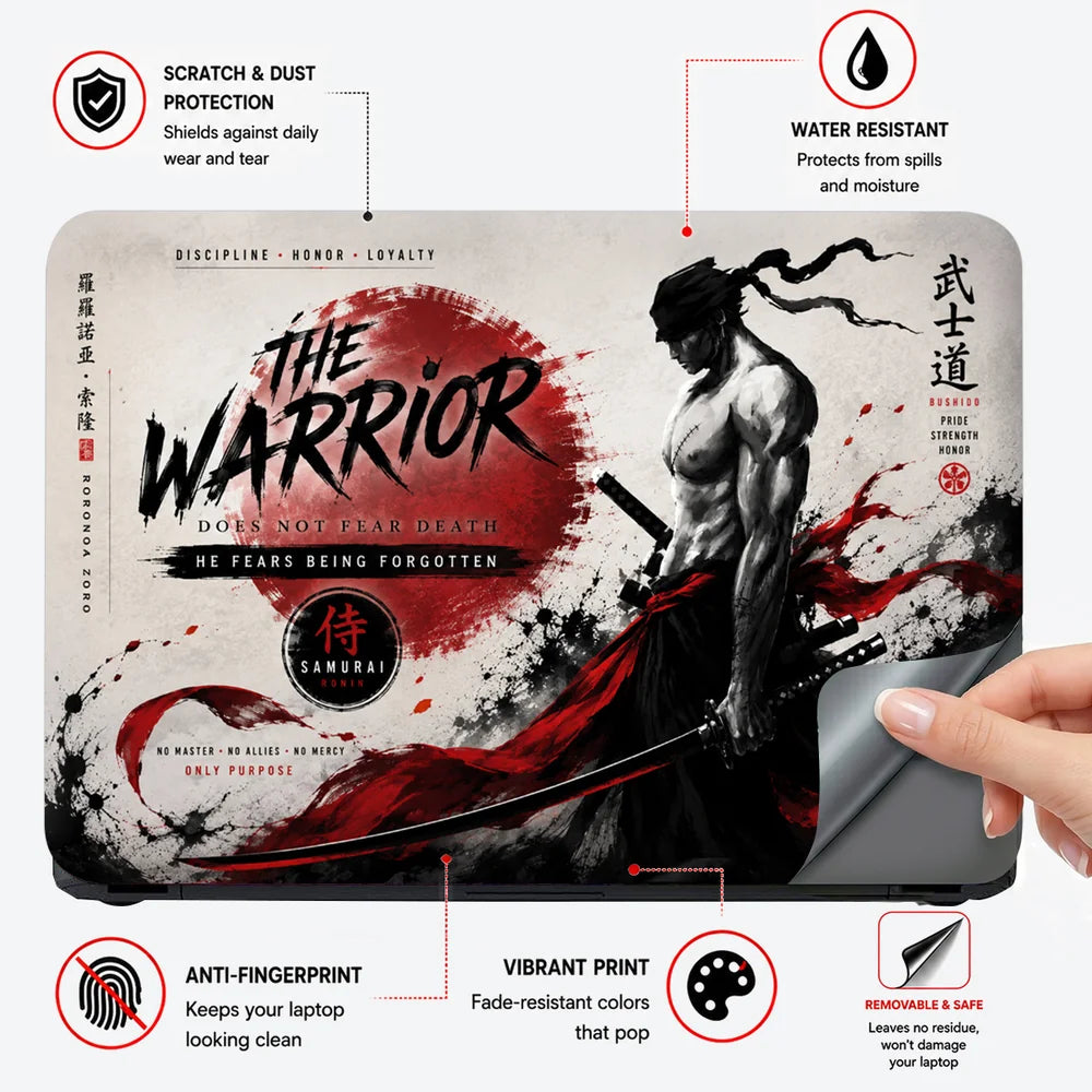 The Warrior Bushido Ronin Laptop Skin - View 4