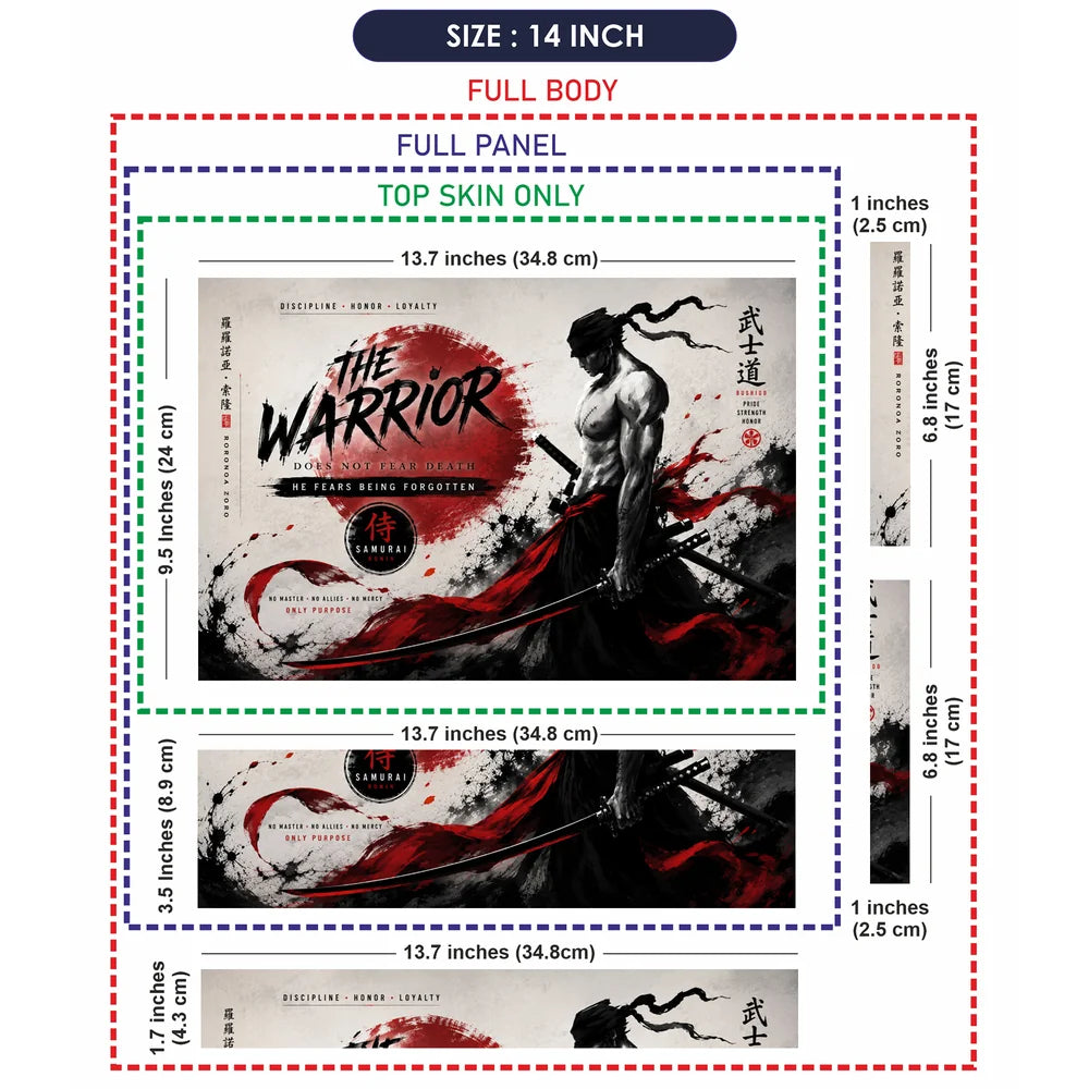 The Warrior Bushido Ronin Laptop Skin - View 7