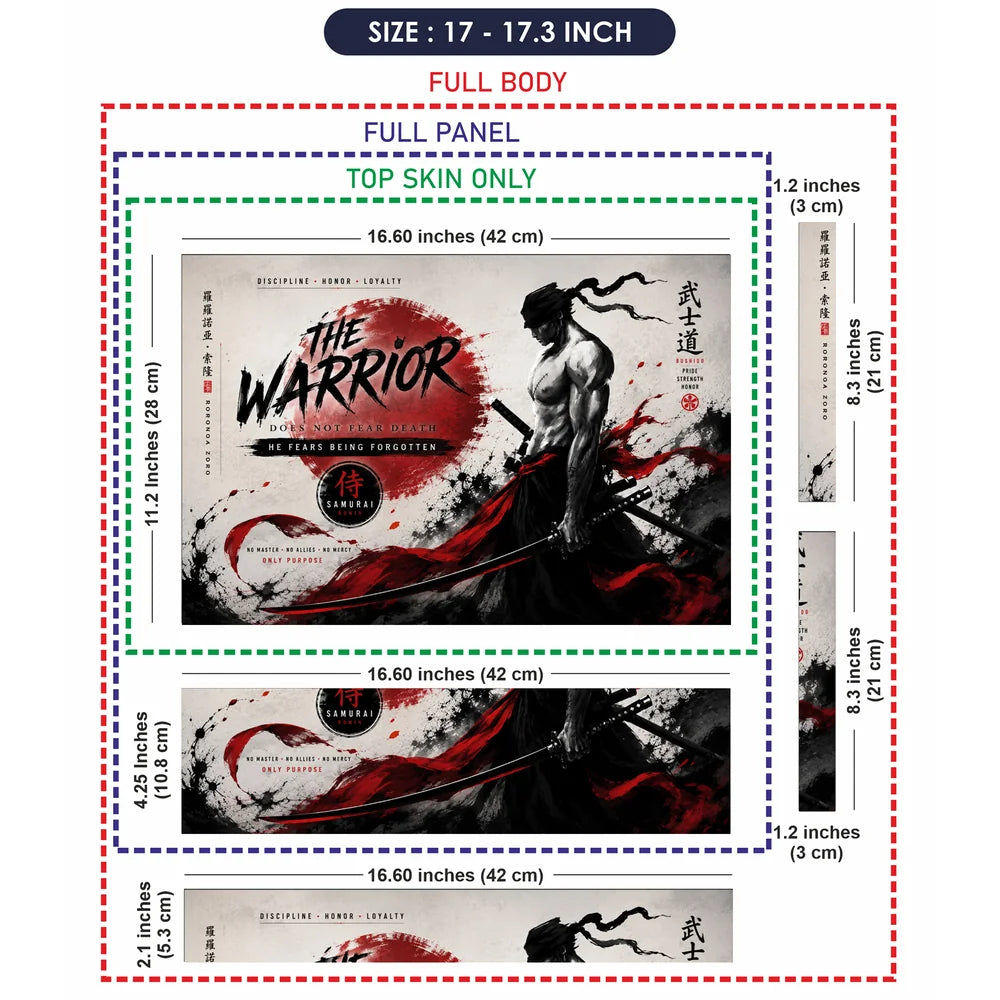 The Warrior Bushido Ronin Laptop Skin - View 9