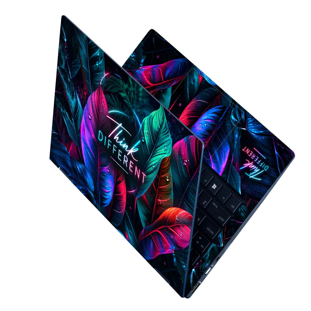 Think Different Neon Foliage Laptop Skin - View 2