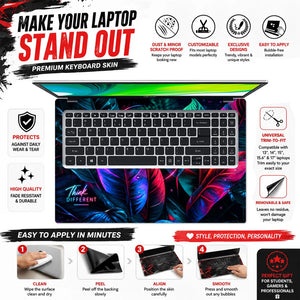 Think Different Neon Foliage Laptop Skin - View 5