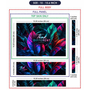 Think Different Neon Foliage Laptop Skin - View 8