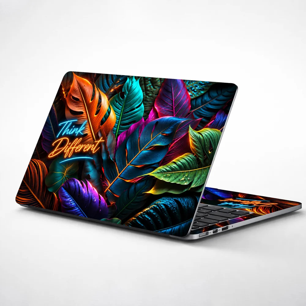 Think Different Rainbow Monstera Laptop Skin - View 1