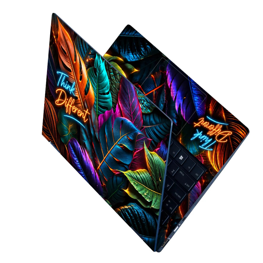 Think Different Rainbow Monstera Laptop Skin - View 2