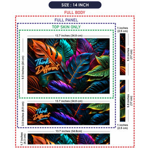 Think Different Rainbow Monstera Laptop Skin - View 7
