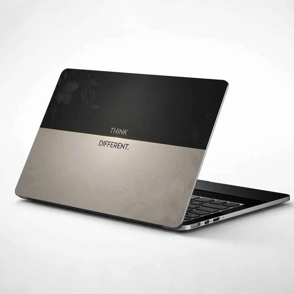 Think Different Split Floral Laptop Skin - View 1