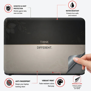 Think Different Split Floral Laptop Skin - View 4