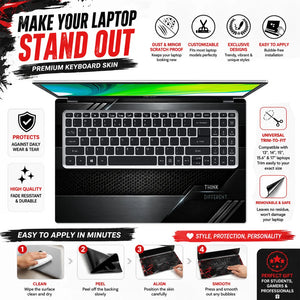 Think Different Split Floral Laptop Skin - View 5