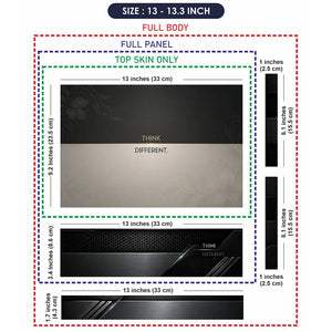Think Different Split Floral Laptop Skin - View 6