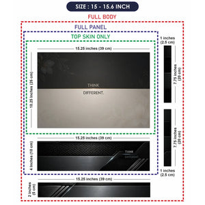 Think Different Split Floral Laptop Skin - View 8