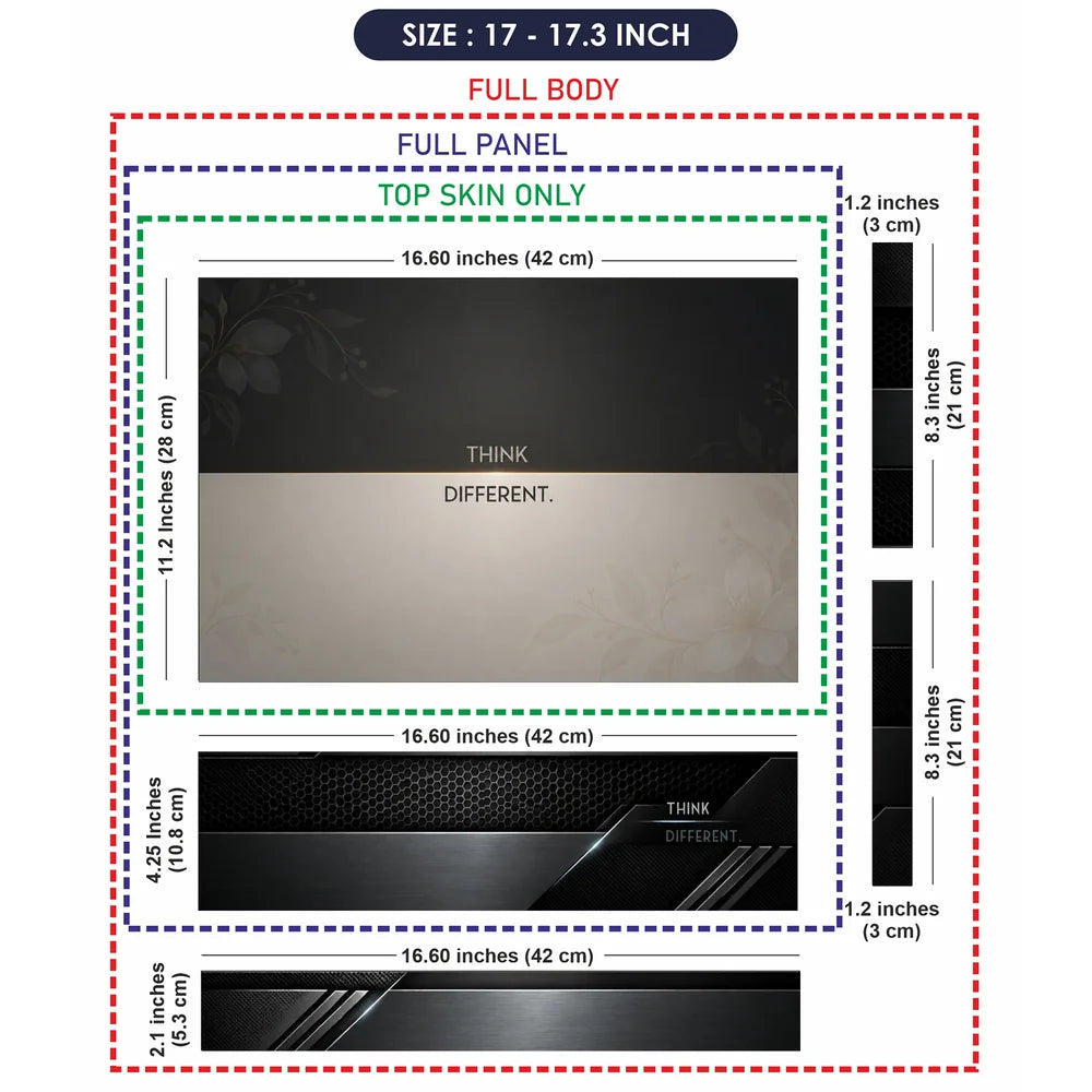 Think Different Split Floral Laptop Skin - View 9