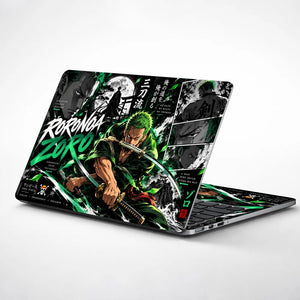 Three-Sword Style Roronoa Zoro Poster Laptop Skin - View 1