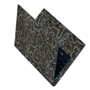 Topographic Contour Cream Dark Laptop Skin - View 2