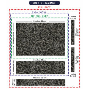 Topographic Contour Cream Dark Laptop Skin - View 6