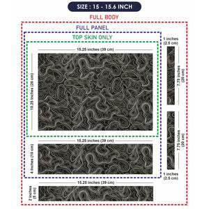 Topographic Contour Cream Dark Laptop Skin - View 8