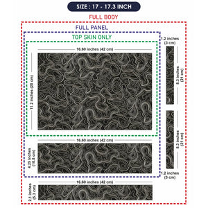 Topographic Contour Cream Dark Laptop Skin - View 9