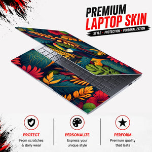 Toucan Tropical Jungle Leaves Laptop Skin - View 3