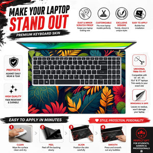 Toucan Tropical Jungle Leaves Laptop Skin - View 5