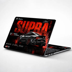 Toyota Supra GR Black Red Laptop Skin - View 1