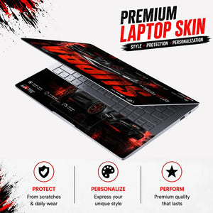 Toyota Supra GR Black Red Laptop Skin - View 3
