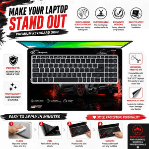 Toyota Supra GR Black Red Laptop Skin - View 5