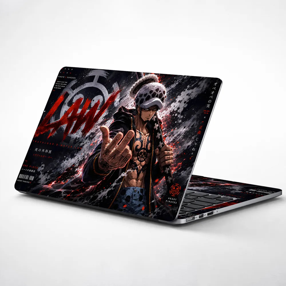 Trafalgar Law Death Fingers Laptop Skin - View 1
