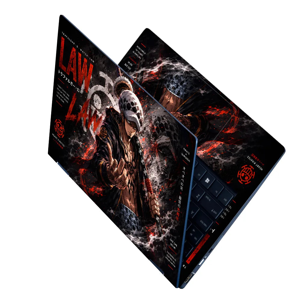 Trafalgar Law Ope Ope Text Laptop Skin - View 2