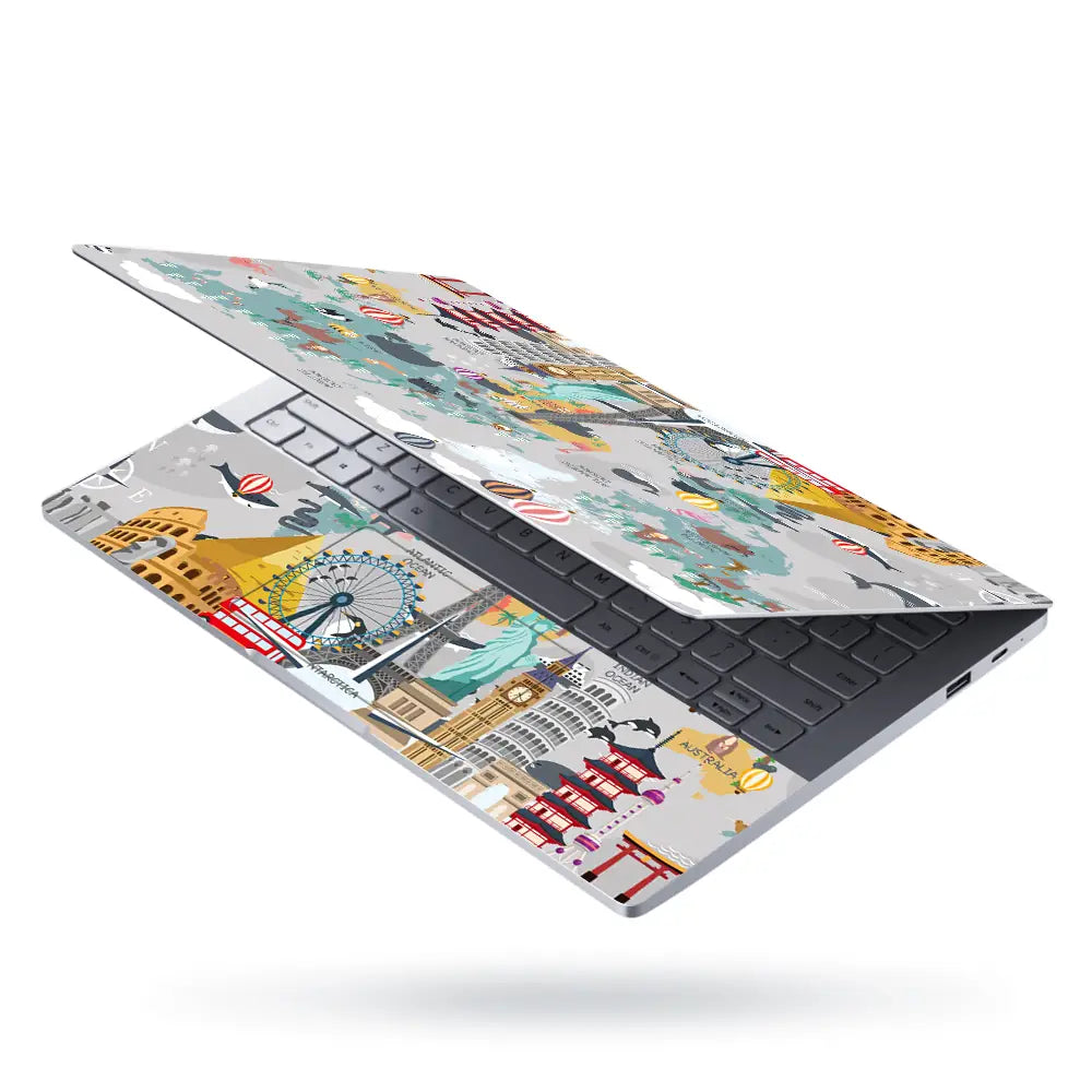 Travel Around the World Laptop Skin - View 3