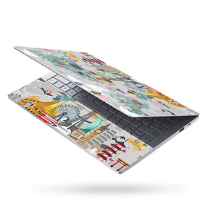Travel Around the World Laptop Skin - View 3