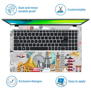 Travel Around the World Laptop Skin - View 5