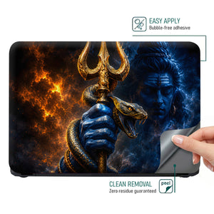 Trident Cobra Shiva Blue Fire Laptop Skin - View 4